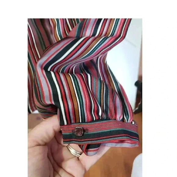 Vintage Sunny South button up blouse 1970s womens size 10 polyester SUPERFLY - Picture 4 of 6